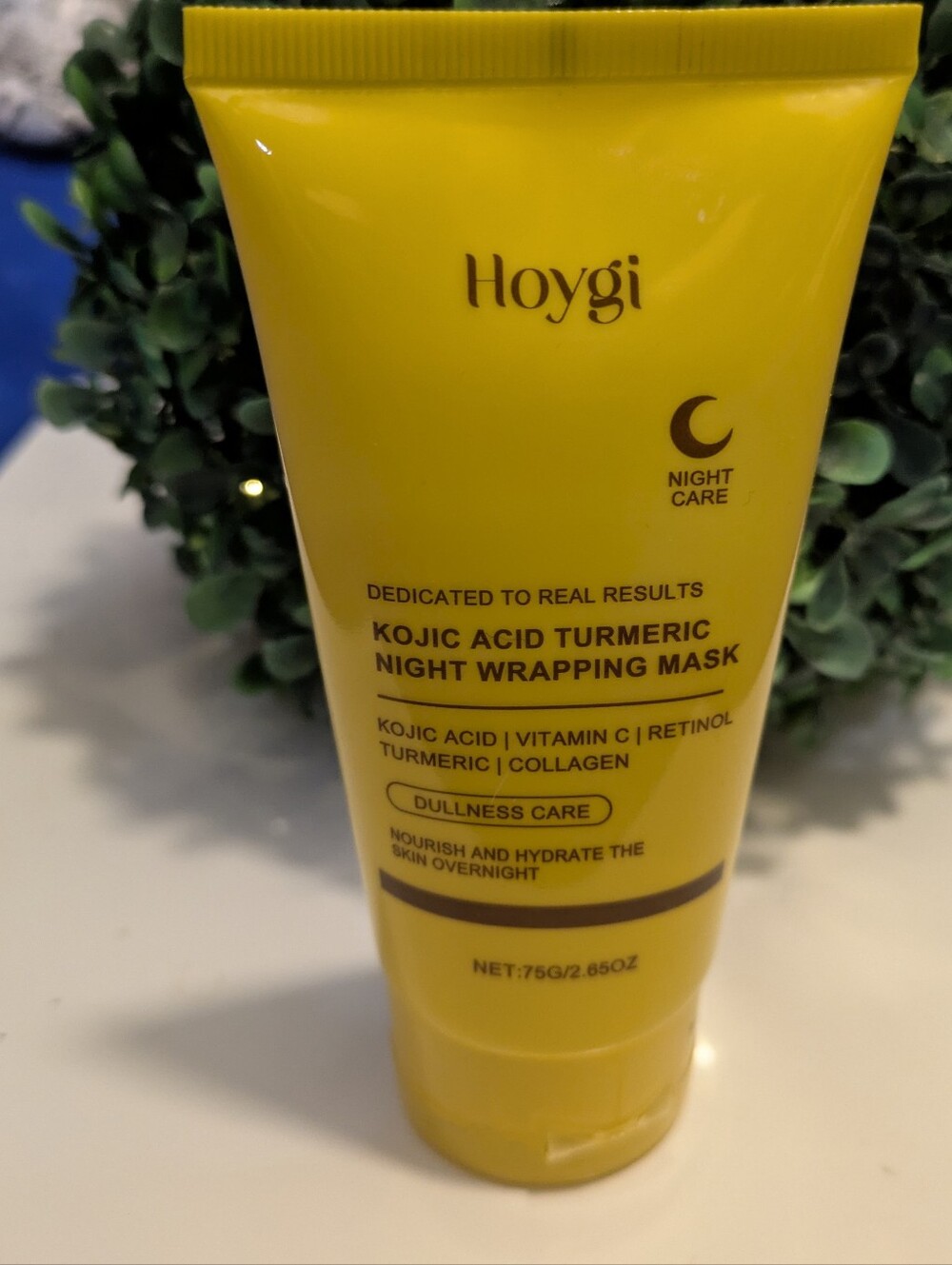 Hoygi Kojic Acid Turmeric Night Wrapping Mask - Yellow Tube